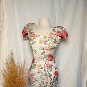 Floral Puff Sleeve Dress